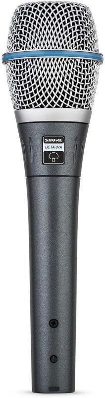 SHURE BETA 87A CONDENSER VOCAL MICROPHONE WITH BUILT-IN POP FILTER FOR CLEAR SOUND