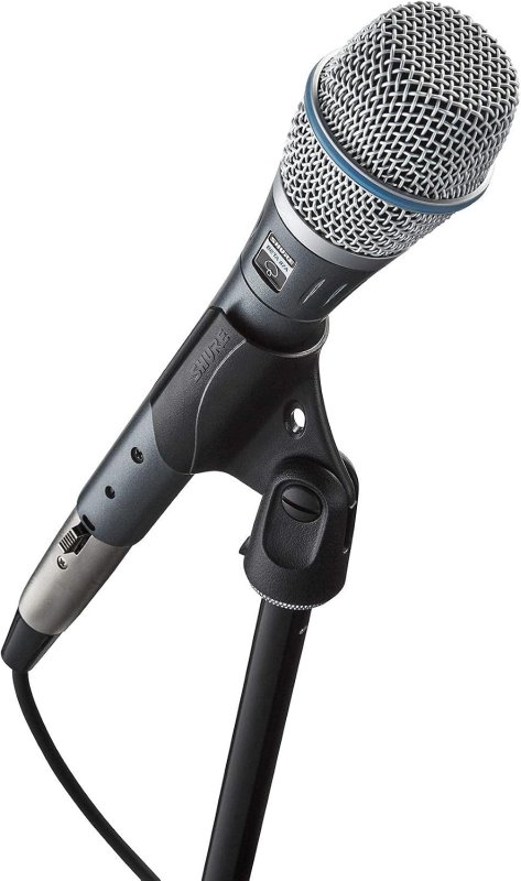 SHURE BETA 87A CONDENSER VOCAL MICROPHONE WITH BUILT-IN POP FILTER FOR CLEAR SOUND
