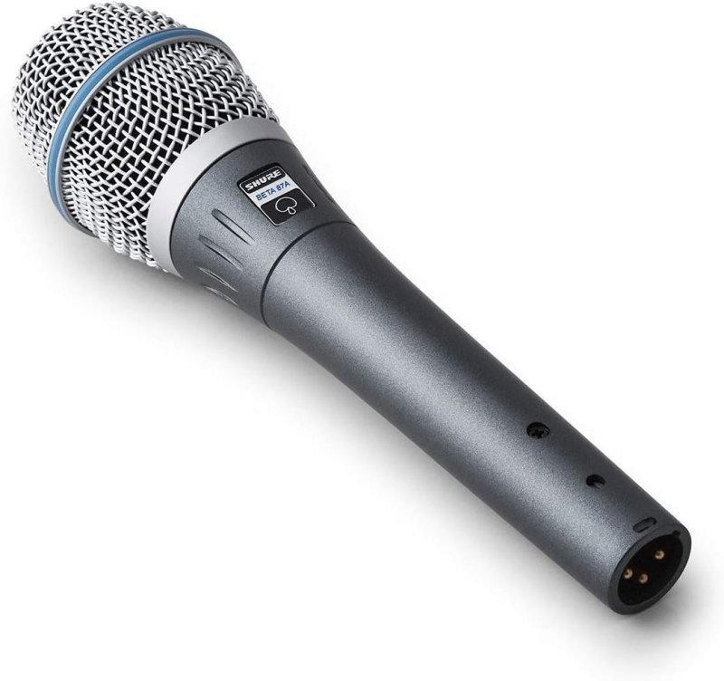 SHURE BETA 87A CONDENSER VOCAL MICROPHONE WITH BUILT-IN POP FILTER FOR CLEAR SOUND