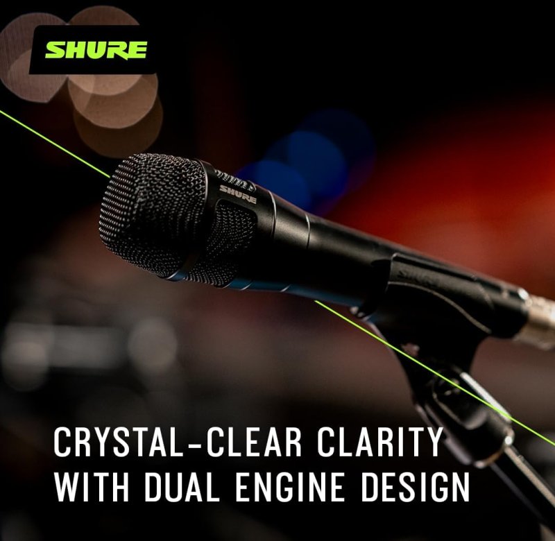 SHURE NEXADYNE 8 S SUPERCARDIOID DYNAMIC VOCAL MICROPHONE WITH REVONIC DUAL-ENGINE TECH