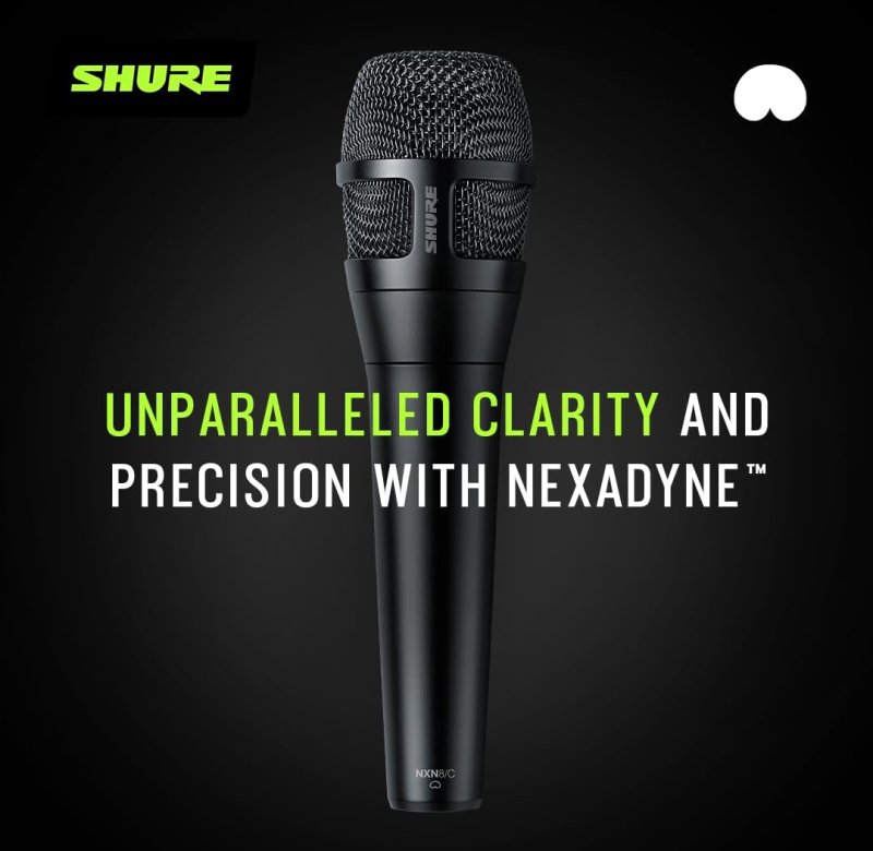 SHURE NEXADYNE 8 S SUPERCARDIOID DYNAMIC VOCAL MICROPHONE WITH REVONIC DUAL-ENGINE TECH
