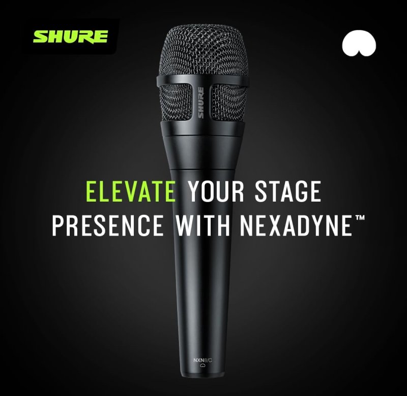 SHURE NEXADYNE 8 S SUPERCARDIOID DYNAMIC VOCAL MICROPHONE WITH REVONIC DUAL-ENGINE TECH