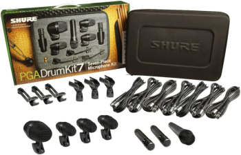 SHURE PG ALTA 7-PIECE DRUM MICROPHONE KIT WITH MICS, MOUNTS CABLES FOR DRUMMERS