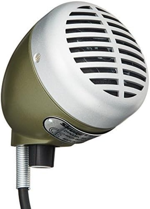 SHURE 520DX GREEN BULLET DYNAMIC MICROPHONE FOR HARMONICA AND VOCAL PERFORMANCE