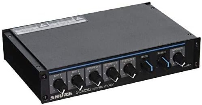 SHURE SCM262 STEREO MICROPHONE MIXER WITH 12V PHANTOM POWER FOR RESTAURANTS CLASSROOMS