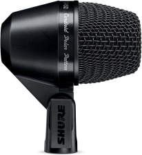 SHURE PGA52 DYNAMIC KICK DRUM MICROPHONE WITH CARDIOID PATTERN, SWIVEL MOUNT, NO CABLE