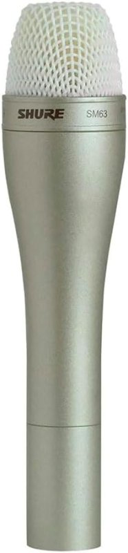 SHURE SM63 OMNIDIRECTIONAL DYNAMIC VOCAL MICROPHONE WITH 14.5CM HANDLE, 3-PIN XLR - CHAMPAGNE