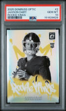 DONRUSS  OPTIC JASON DART ROOKIE KINGS PSA #2 GEM MT 10 POP 6 2025