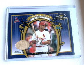 DONRUSS TIMELESS TREASURES - ROOKIE MATERIALS ALBERT PUJOLS /100 GAME USED   SHARE 2003
