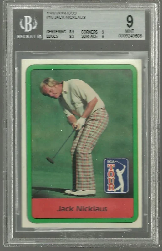 DONRUSS GOLF #16 BGS 9 9.5 9 9 8.5 MINT JACK NICKLAUS 1982