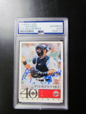 DONRUSS SIGNATURE SERIES A.J. PIERZYNSKI SIGNED CARD PSA CERTIFIED ENCAP 2003