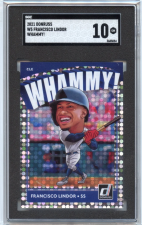 DONRUSS WHAMMY! FRANCISCO LINDOR #W5 RARE!! "NICE" SGC 10 GEM MINT! 2021