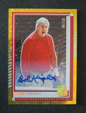 DONRUSS BASKETBALL GOLD AUTO 06/10 INDIANA HOOSIERS #197 BOBBY KNIGHT 2025-26