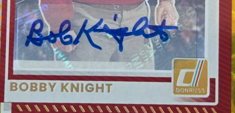 DONRUSS BASKETBALL GOLD AUTO 06/10 INDIANA HOOSIERS #197 BOBBY KNIGHT 2025-26