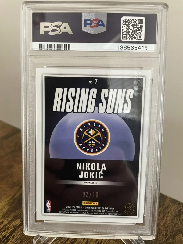DONRUSS NIKOLA JOKIC RISING SUNS GOLD 2/10 PSA 10 POP 2  2024