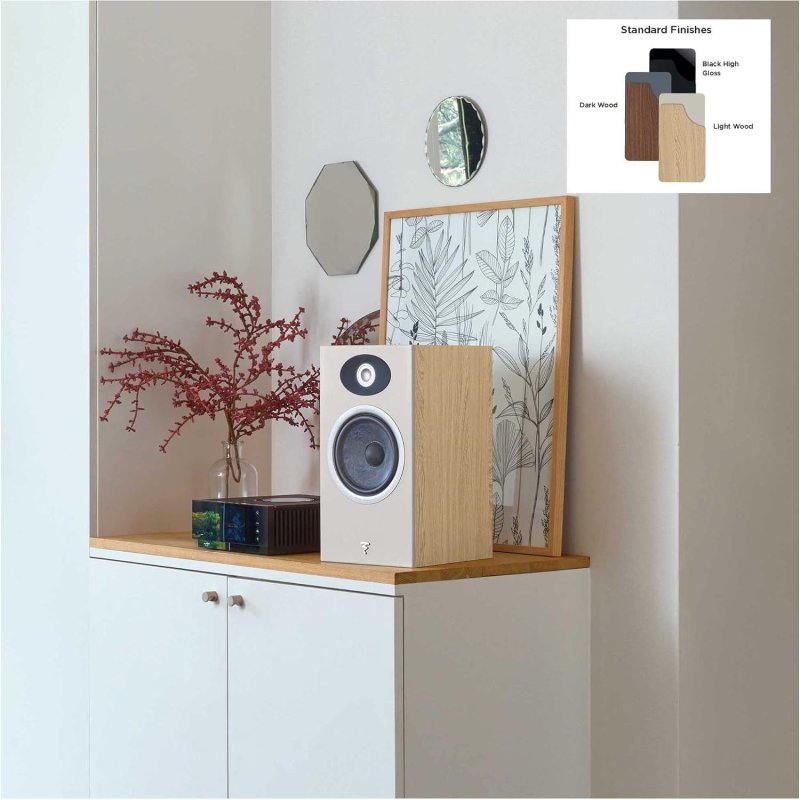 FOCAL THEVA N 1 2-WAY LIGHT WOOD BOOKSHELF LOUDSPEAKERS PAIR HIGH-QUALITY SOUND