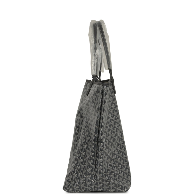 GOYARD GOYARDINE GREY SAINT LOUIS GM TOTE PALLADIUM HARDWARE