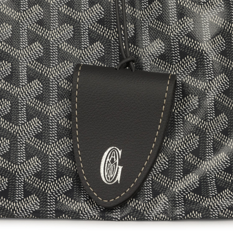 GOYARD GOYARDINE GREY SAINT LOUIS GM TOTE PALLADIUM HARDWARE