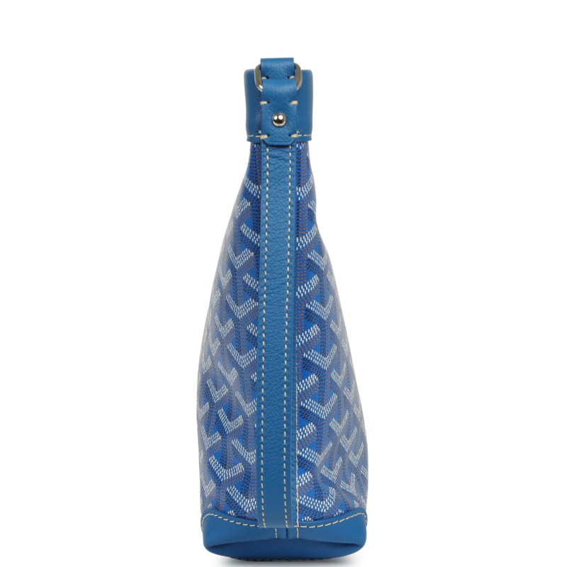 GOYARD GOYARDINE CANVAS SKY BLUE CONTI POUCH PALLADIUM HARDWARE