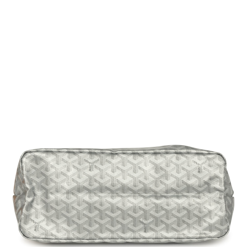 GOYARD GOYARDINE SILVER METALLIC BOHEME HOBO PALLADIUM HARDWARE