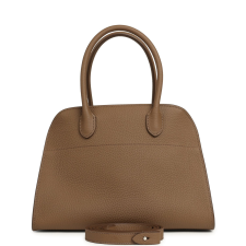 THE ROW SOFT MARGAUX 10 DARK MUSCHIO CALFSKIN SILVER HARDWARE