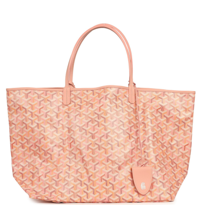 GOYARD GOYARDINE POWDER PINK SAINT LOUIS GM TOTE PALLADIUM HARDWARE
