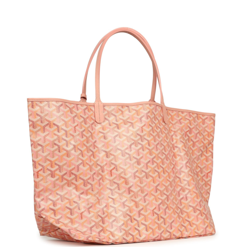 GOYARD GOYARDINE POWDER PINK SAINT LOUIS GM TOTE PALLADIUM HARDWARE