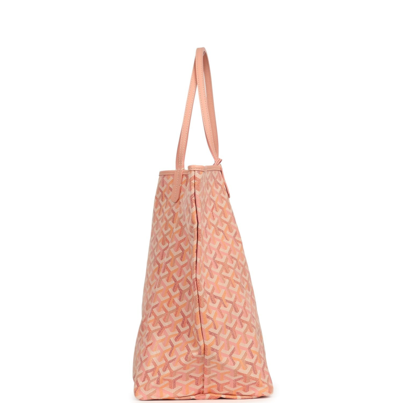 GOYARD GOYARDINE POWDER PINK SAINT LOUIS GM TOTE PALLADIUM HARDWARE