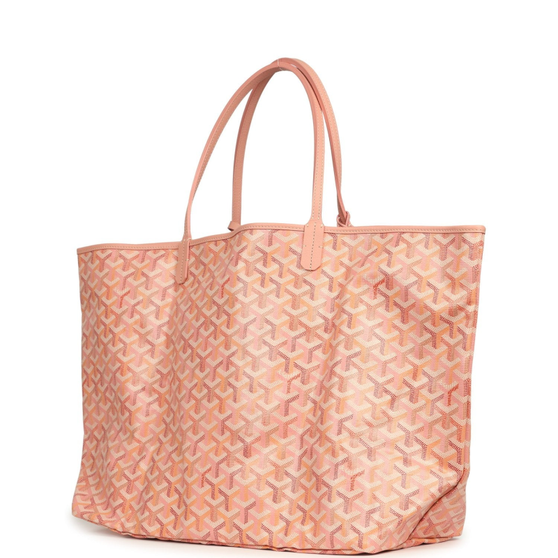 GOYARD GOYARDINE POWDER PINK SAINT LOUIS GM TOTE PALLADIUM HARDWARE