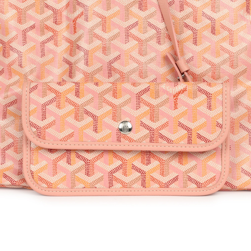GOYARD GOYARDINE POWDER PINK SAINT LOUIS GM TOTE PALLADIUM HARDWARE