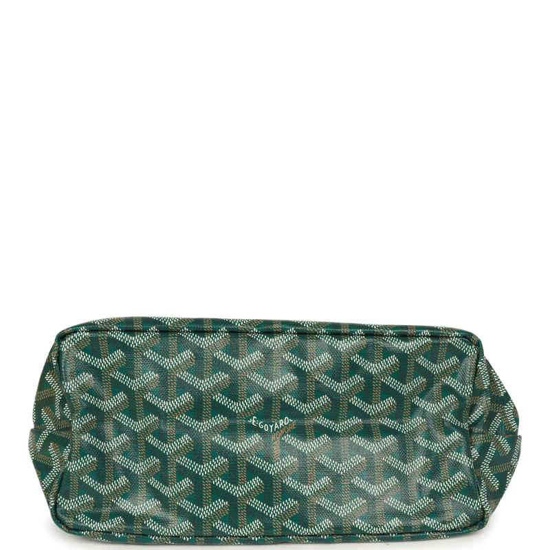 GOYARD GOYARDINE GREEN BOHEME MINI HOBO BAG PALLADIUM HARDWARE