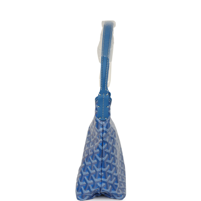 GOYARD GOYARDINE SKY BLUE BOHEME MINI HOBO BAG PALLADIUM HARDWARE
