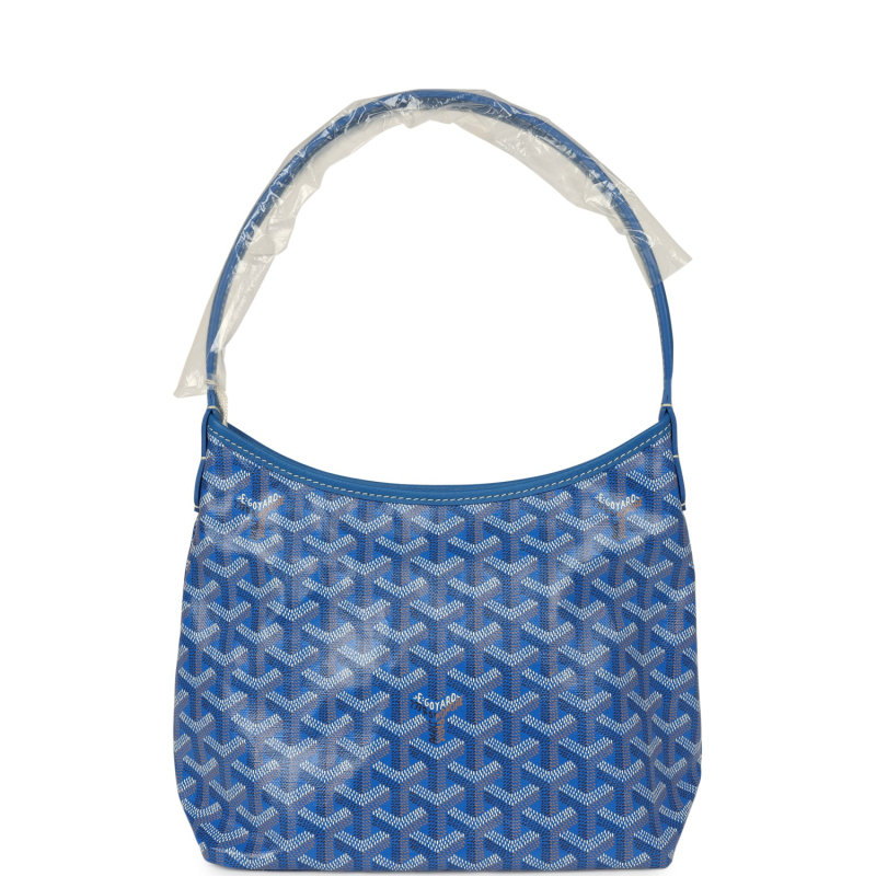 GOYARD GOYARDINE SKY BLUE BOHEME MINI HOBO BAG PALLADIUM HARDWARE