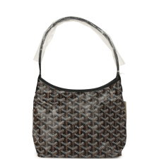 GOYARD GOYARDINE BLACK BOHEME MINI HOBO BAG PALLADIUM HARDWARE