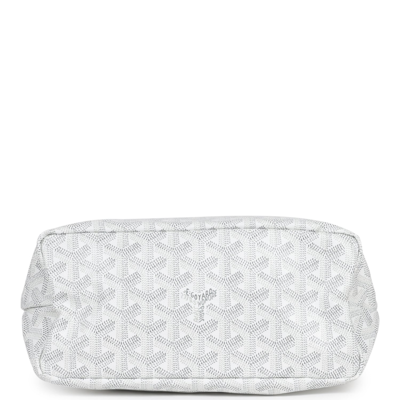 GOYARD GOYARDINE WHITE BOHEME MINI HOBO BAG PALLADIUM HARDWARE