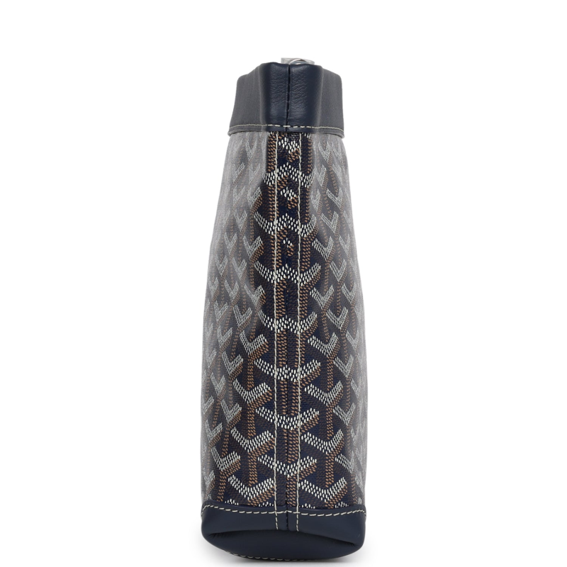GOYARD GOYARDINE CANVAS NAVY BLUE CONTI POUCH PALLADIUM HARDWARE