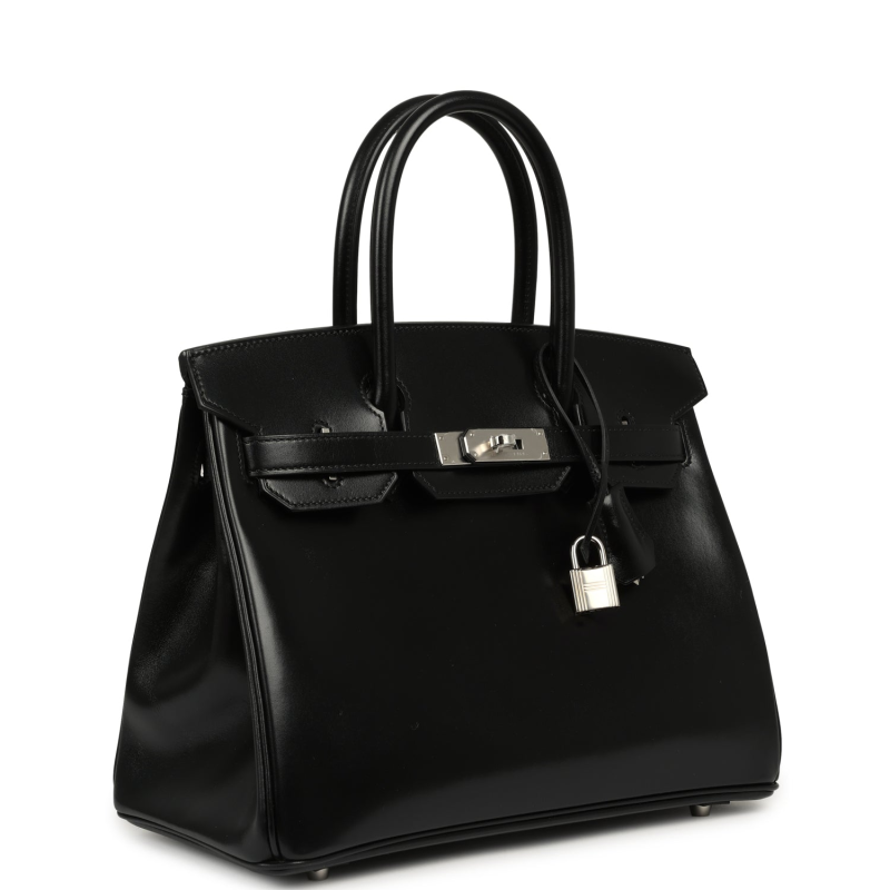 HERMèS BIRKIN 30 BLACK BOX PALLADIUM HARDWARE