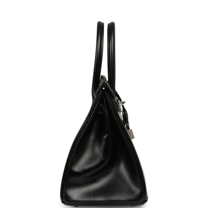 HERMèS BIRKIN 30 BLACK BOX PALLADIUM HARDWARE