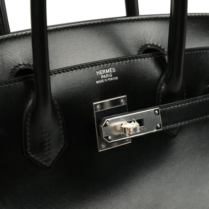 HERMèS BIRKIN 30 BLACK BOX PALLADIUM HARDWARE