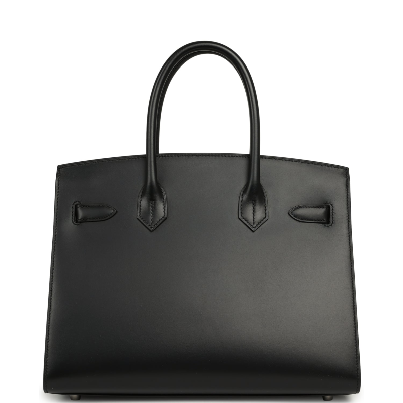 HERMèS BIRKIN SELLIER 30 BLACK TADELAKT PALLADIUM HARDWARE