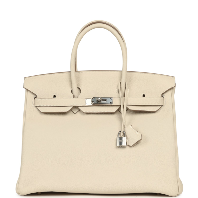 HERMèS BIRKIN 35 CRAIE TOGO PALLADIUM HARDWARE