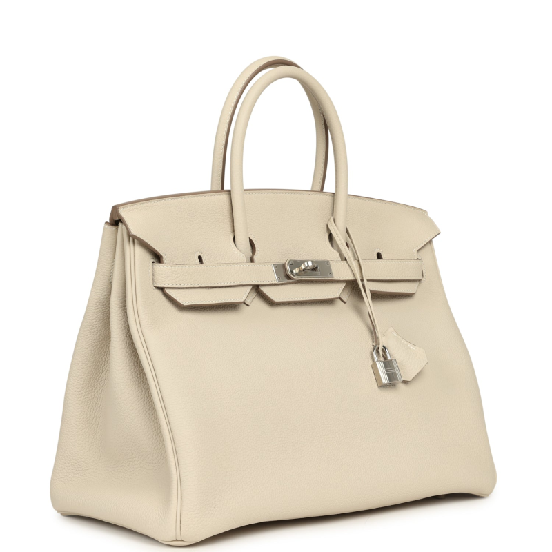 HERMèS BIRKIN 35 CRAIE TOGO PALLADIUM HARDWARE