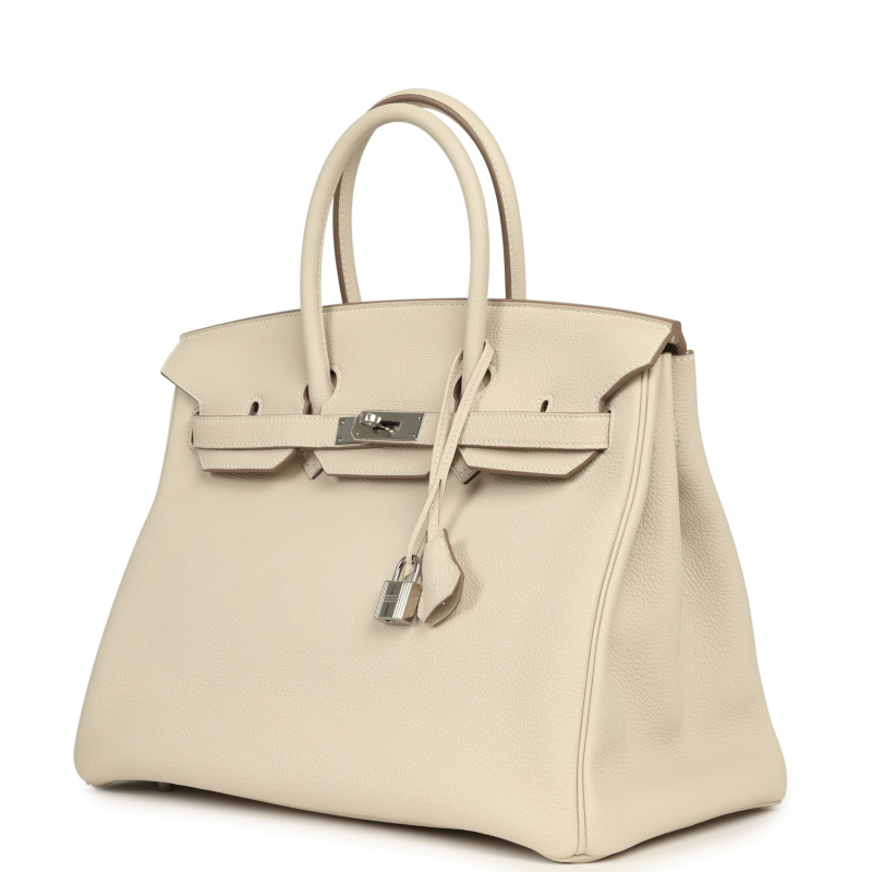 HERMèS BIRKIN 35 CRAIE TOGO PALLADIUM HARDWARE