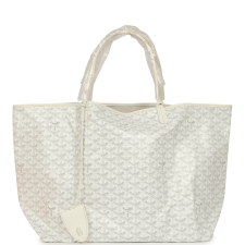 GOYARD GOYARDINE CANVAS WHITE SAINT LOUIS GM TOTE PALLADIUM HARDWARE
