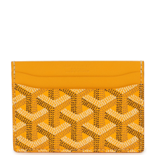 GOYARD GOYARDINE CANVAS YELLOW SAINT-SULPICE CARD WALLET