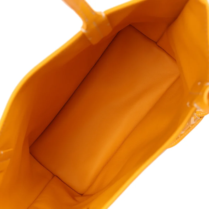 GOYARD GOYARDINE YELLOW ANJOU MINI BAG PALLADIUM HARDWARE