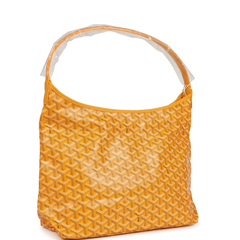 GOYARD GOYARDINE YELLOW BOHEME HOBO BAG PALLADIUM HARDWARE