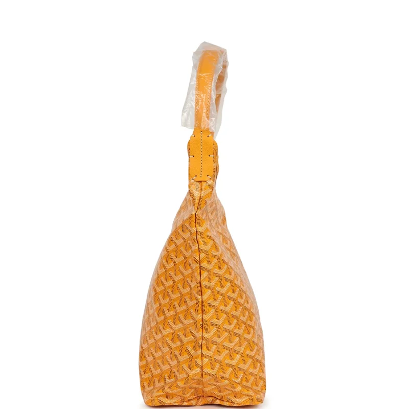 GOYARD GOYARDINE YELLOW BOHEME HOBO BAG PALLADIUM HARDWARE