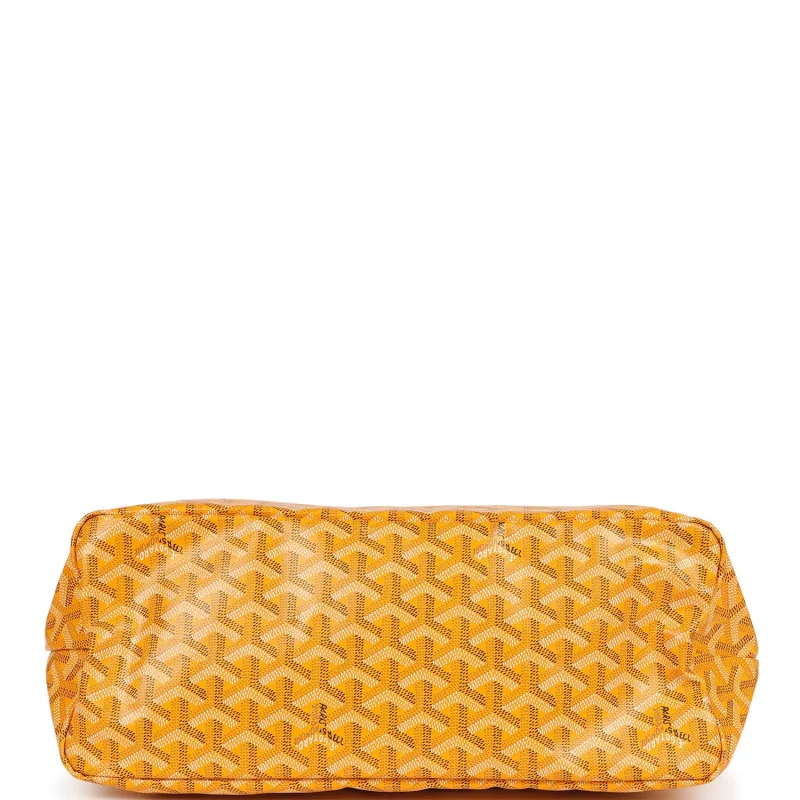 GOYARD GOYARDINE YELLOW BOHEME HOBO BAG PALLADIUM HARDWARE