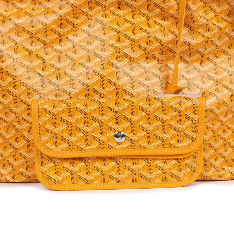GOYARD GOYARDINE YELLOW BOHEME HOBO BAG PALLADIUM HARDWARE